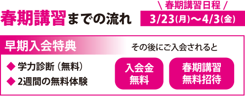 春期講習までの流れ