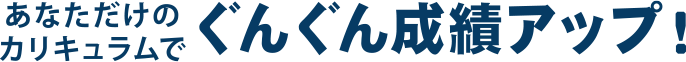 あなただけのカリキュラムでぐんぐん成績アップ! あなただけのカリキュラムでぐんぐん成績アップ!